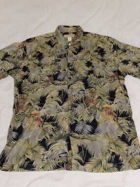 VTG Tori Richard Cotton Lawn Hawaiian Shirt Mens XL Made USA Palm Floral Aloha